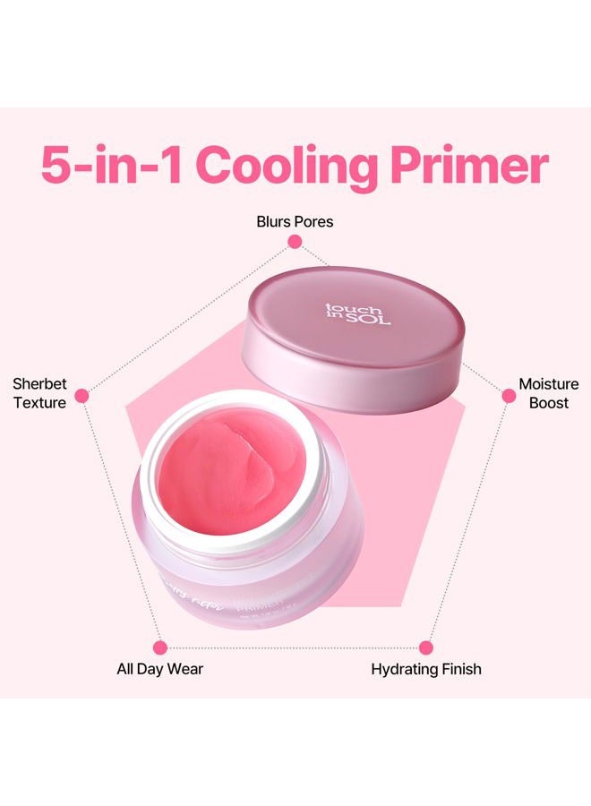 Touch in Sol برايمر آيس شيربيت من تاتش إن سول 1.05 أونصة سائلة - برايمر مرطب لمكياج الوجه للبشرة الجافة أو الدهنية - يقلل من مظهر المسام والتجاعيد - تركيبة جل خالية من السيليكون والزيوت مع تأثير تبريدي - Image 5